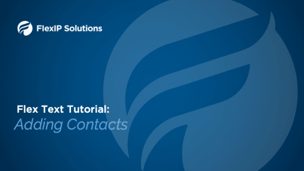 Flex Text Adding Contacts Title Image