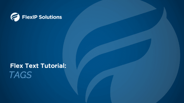 Flex Text Tutorial TAGS Title Image