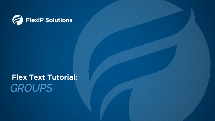 Slide1 Flex Text Groups Tutorial Title Image