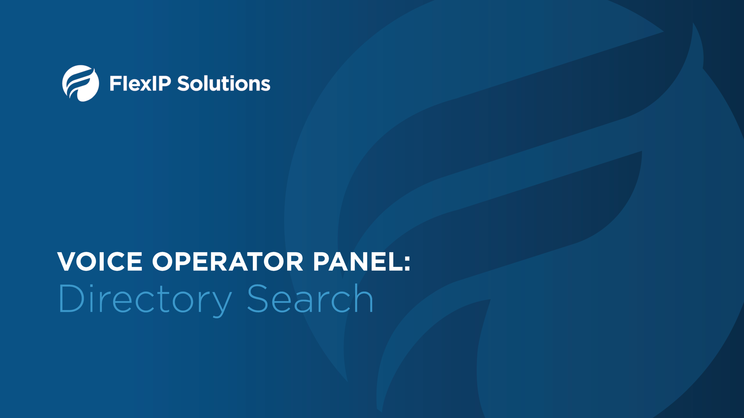 VOP Directory Search Title Slide